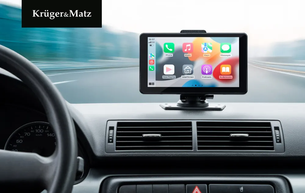 Stacja multimedialna 7 cali Kruger&Matz Android Auto Apple Carplay z kamerą cofania