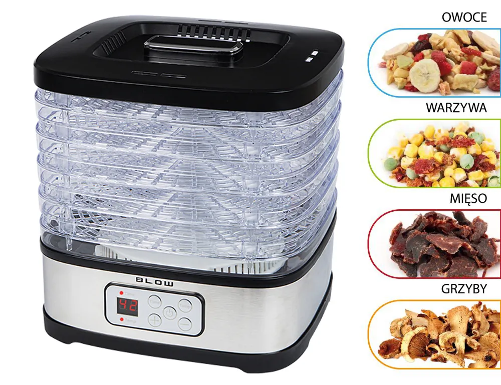 Suszarka do grzybów owoców warzyw dehydrator BLOW 5 sit