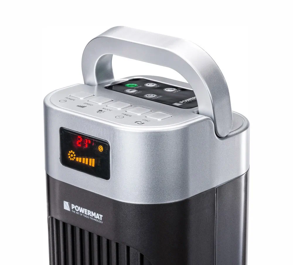 Wentylator kolumnowy 121 cm 90W Powermat Grey Tower-120 + pilot