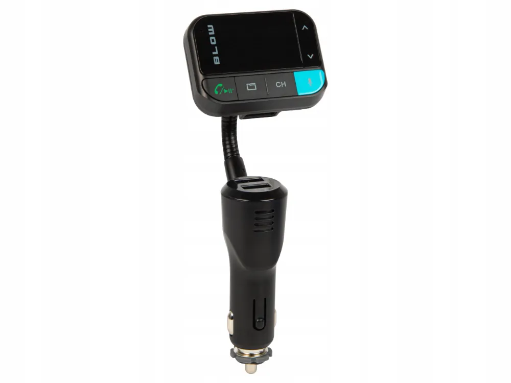 Transmiter FM z zestawem głośnomówiącym BLOW Bluetooth 5.0 + QC3.0 + 2,4A