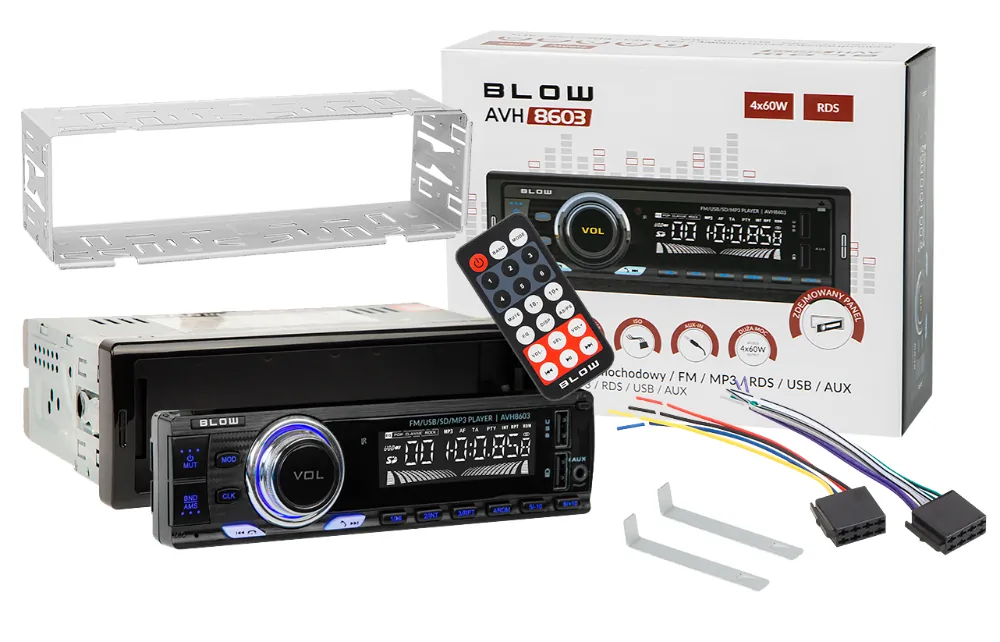 Radio samochodowe BLOW AVH-8603 MP3 USB SD MMC 