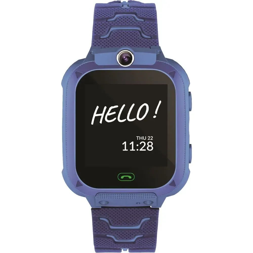 Zestaw dla dzieci zegarek smartwatch Maxlife Kids Watch MXKW-300 niebieski + głośnik bluetooth + karta 16GB