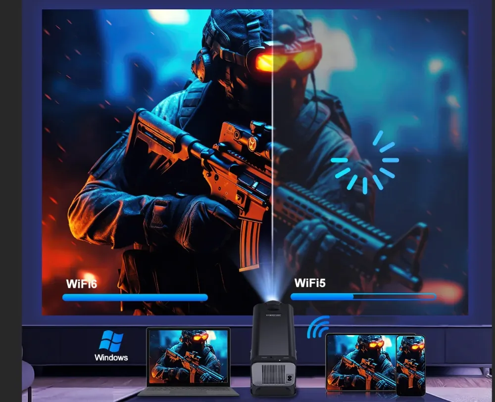 Projektor multimedialny LED rzutnik ART X2H WiFi Bluetooth Android 12 USB Full HD 150 cali + pilot
