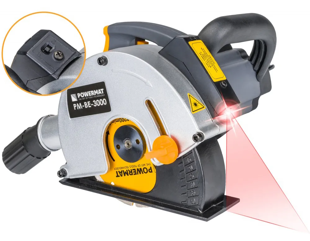 Bruzdownica elektryczna z laserem Powermat PM-BE-3000 + walizka