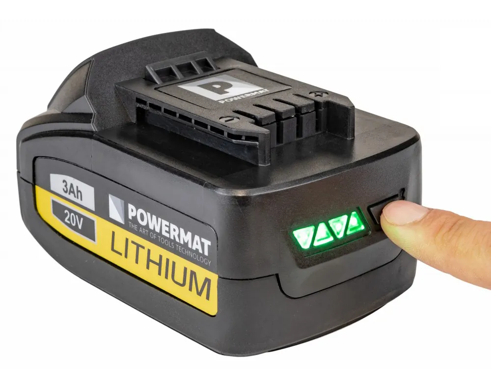 Akumulatorowy klucz udarowy 3Ah 20V Powermat PM-AKU-20V-3A + walizka