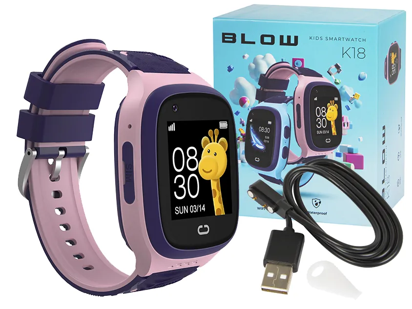 Zegarek smartwatch BLOW KIDS K18 rozmowy wideorozmowy 4G GPS różowy