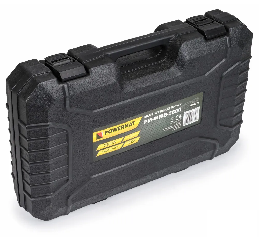 Młot udarowy wyburzeniowy HEX SDS 15J 2800W Powermat PM-MWB-2800 + walizka