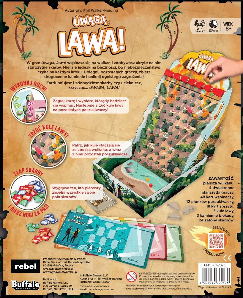 Gra UWAGA, LAWA! - podstawa - REBEL