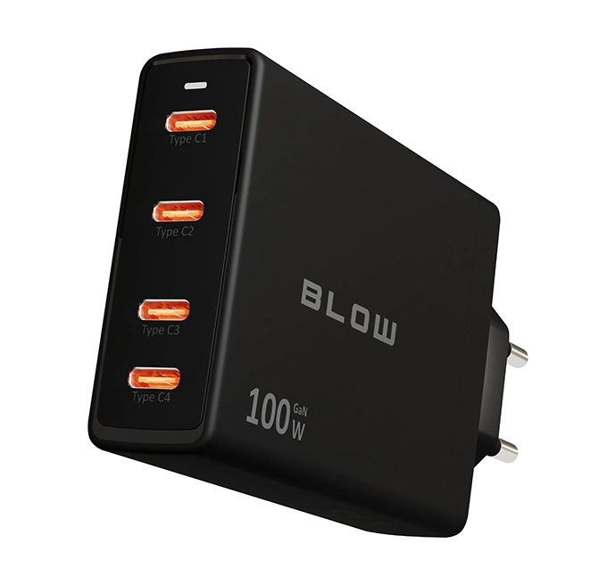 Ładowarka sieciowa GAN USB-Cx4 PD 100W - czarna
