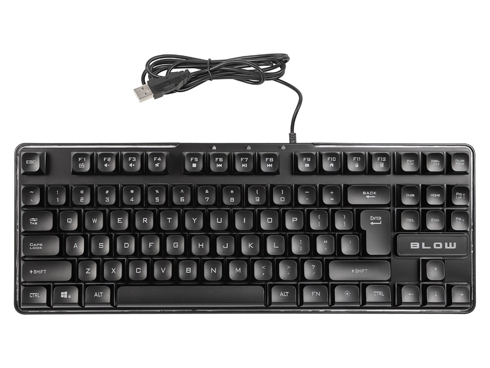 Klawiatura BLOW HEROS USB podświetlenie LED czarna 