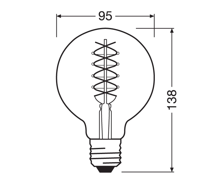 Żarówka retro LED ozdobna filament dymiona ściemnialna 7.8W E27 1800K ciepło biała OSRAM Vintage 1906