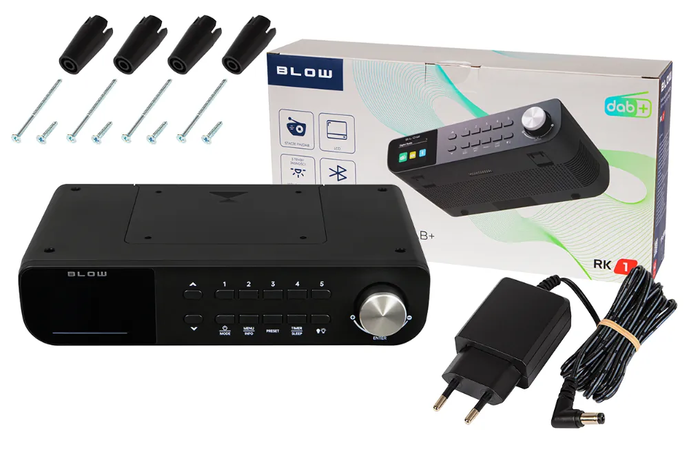 Radio kuchenne FM/DAB+ BLOW RK1 Bluetooth czarne