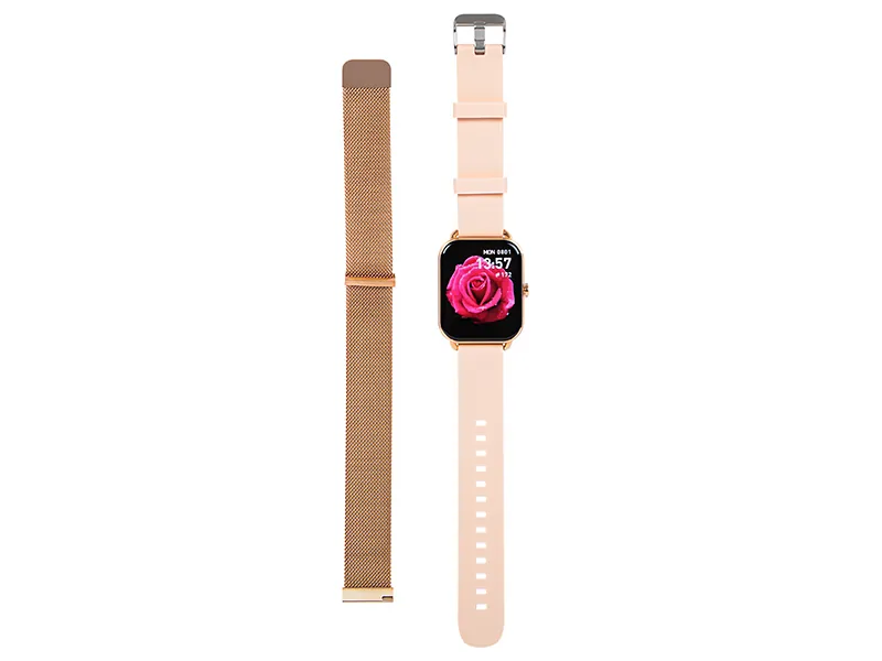 Zegarek damski smartwatch BLOW X16 z funkcją rozmowy różowy + dodatkowy pasek
