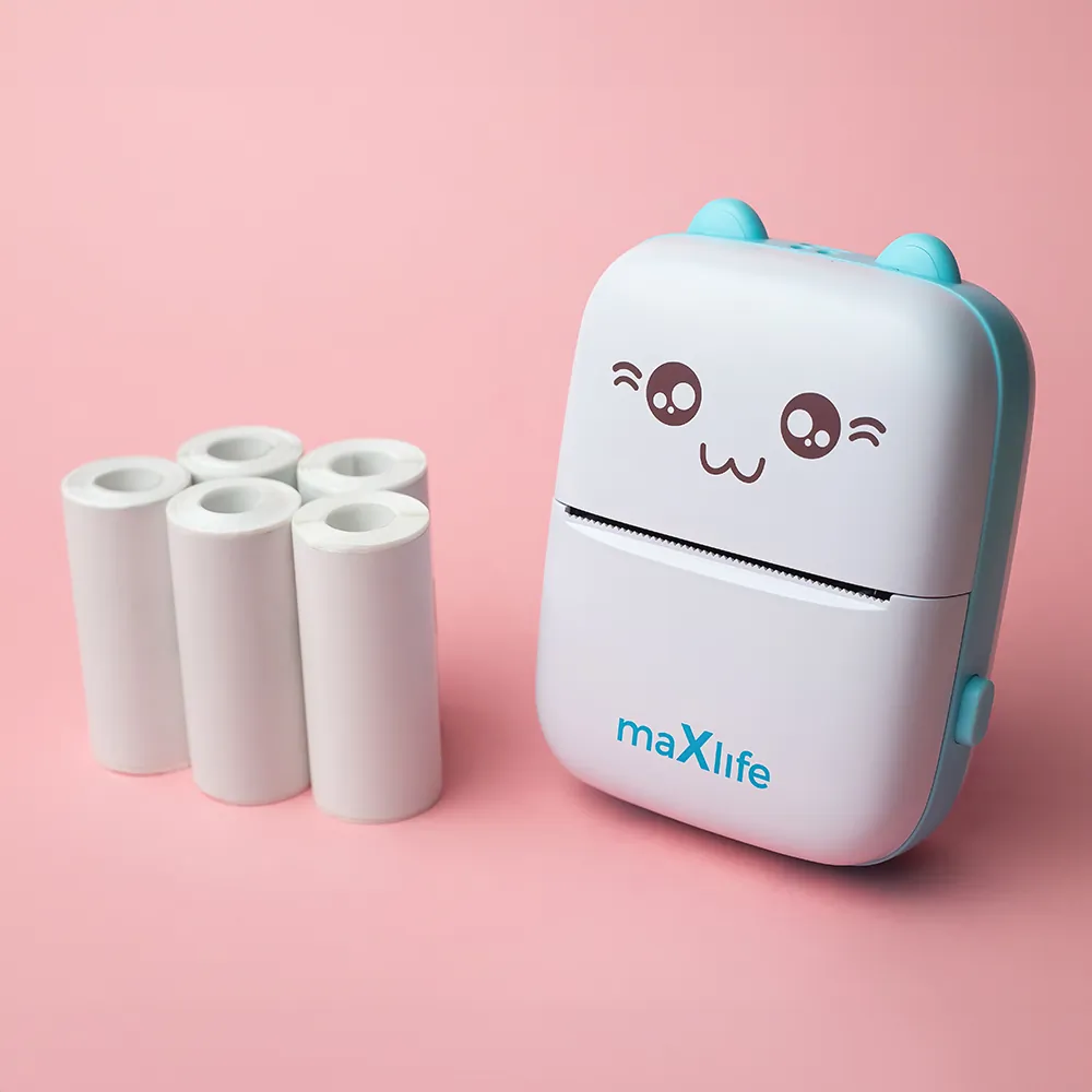 Drukarka termiczna Bluetooth Maxlife MXTP-100 niebieska