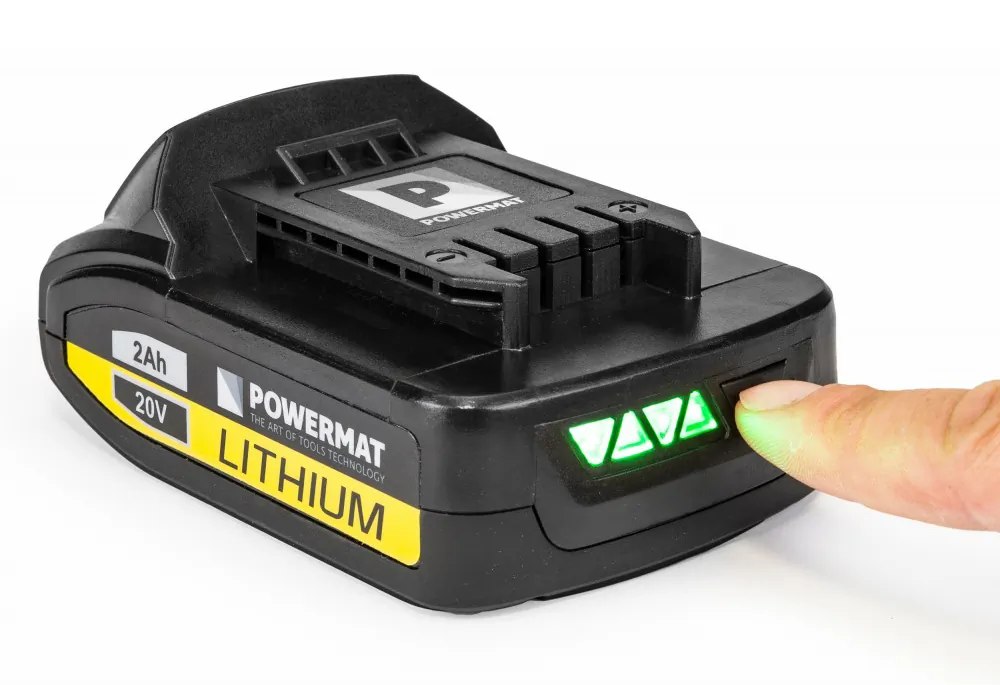 Akumulatorowy klucz udarowy 2Ah 20V Powermat PM-AKU-20V-2A + walizka
