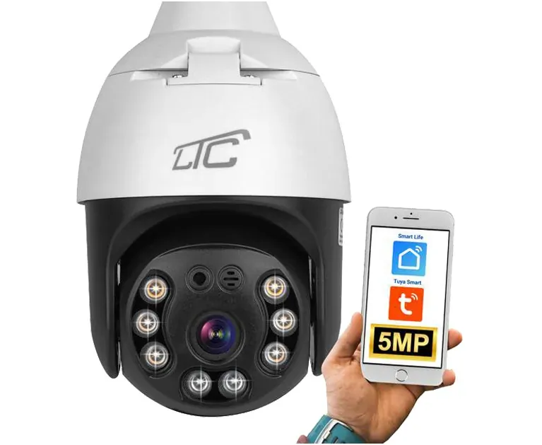 Zewnętrzna kamera obrotowa żarówka E27 Wi-Fi LTC VISION KAM35 5 Mpix