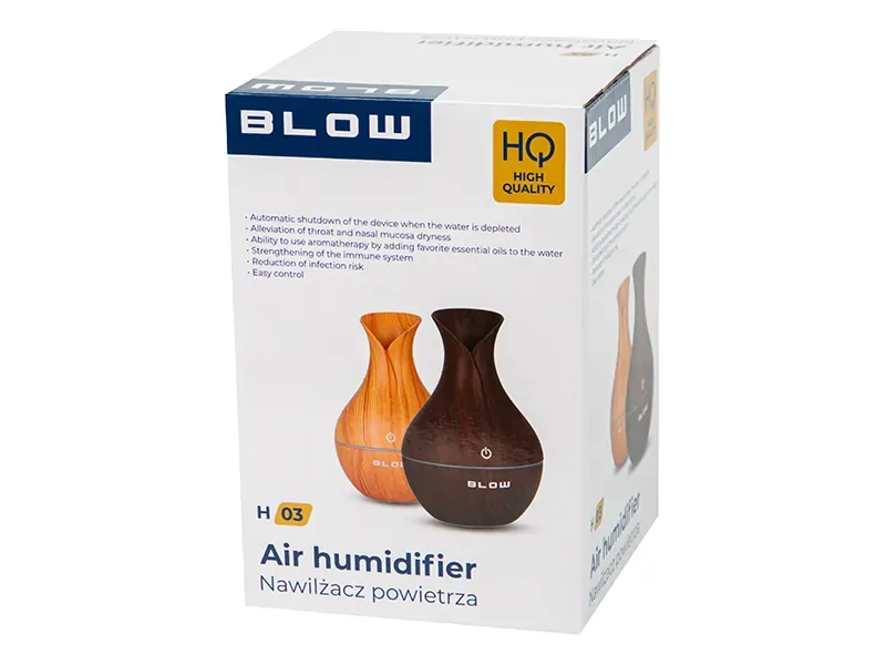 Ultradźwiękowy nawilżacz powietrza BLOW H-03 aromaterapia - jasne drewno