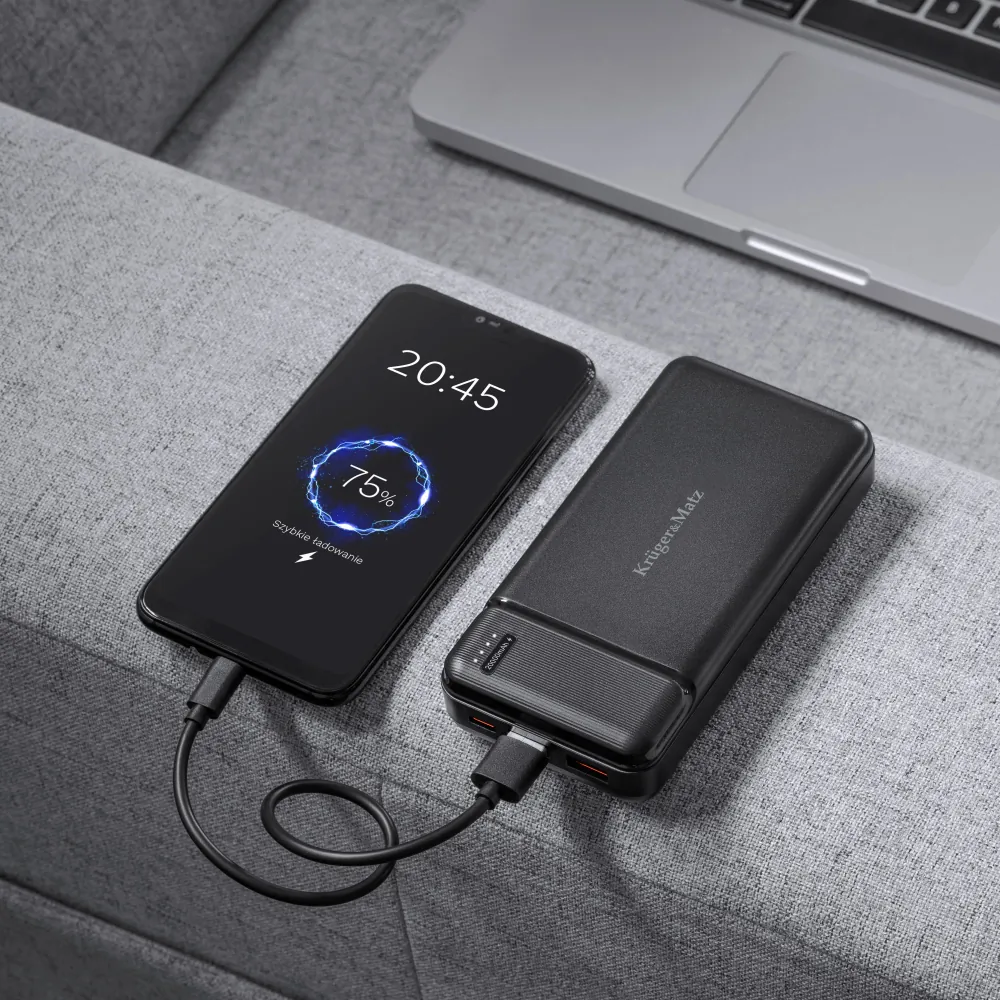 Powerbank Kruger&Matz 20000 mAh Li-pol z funkcją QC oraz PD