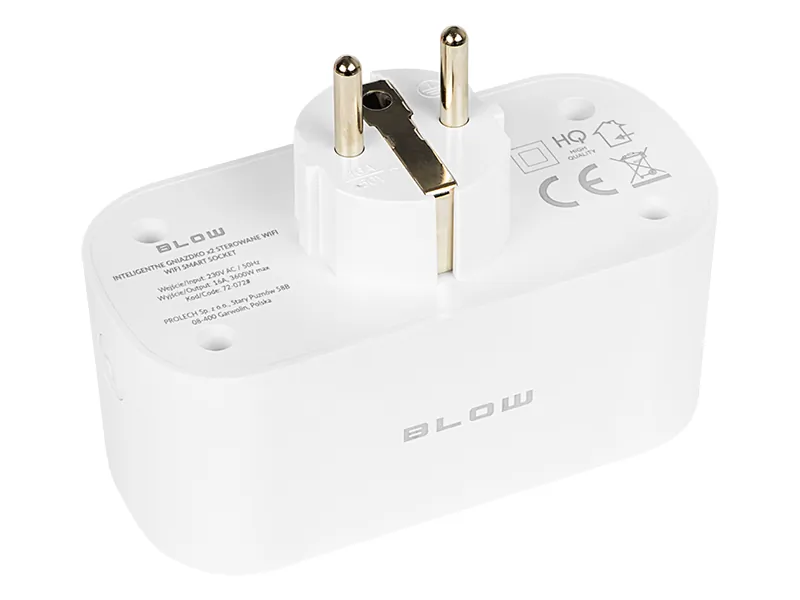 Inteligentne gniazdko podwójne sterowane WiFi programator czasowy