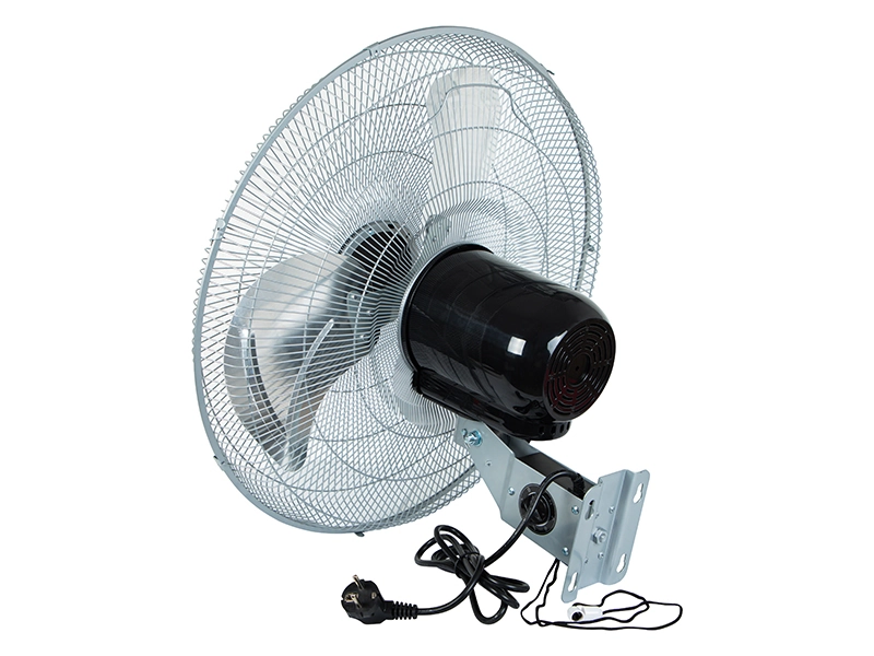 Cyrkulator wentylator ścienny 50 cm 220W do montażu na ścianie - kolor srebrny