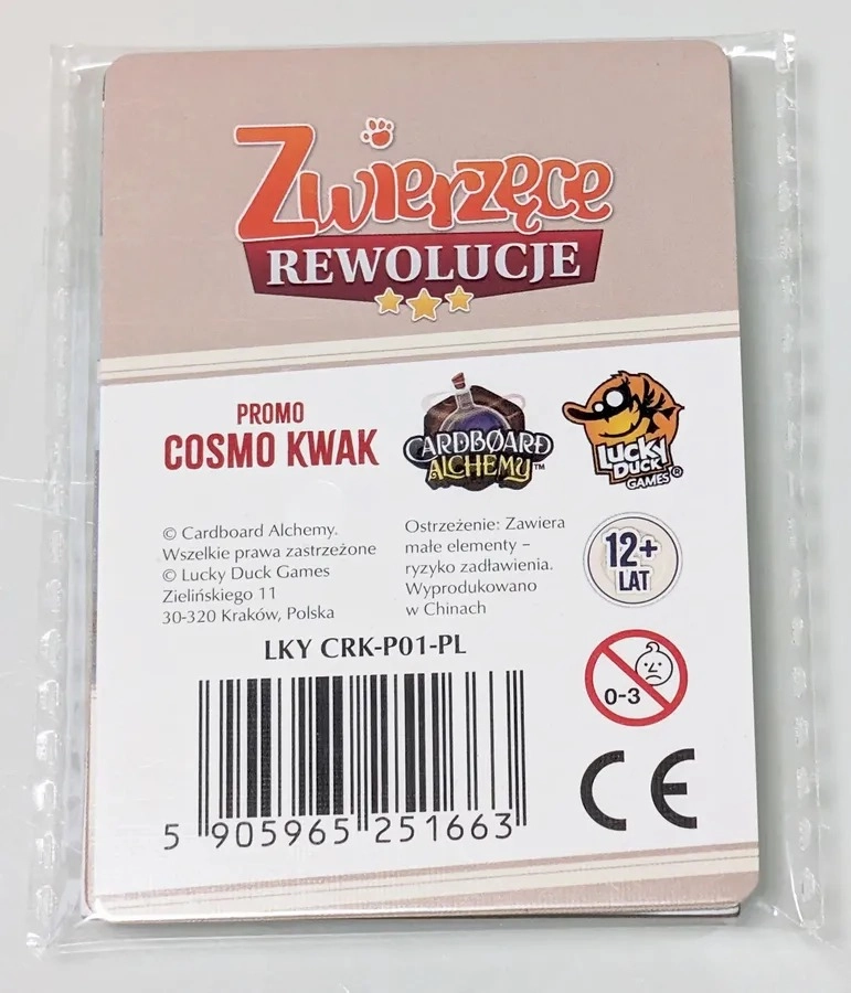 Gra planszowa ZWIERZĘCE REWOLUCJE: COSMO KWAK PROMO - karty promo - dodatek - Lucky Duck Games