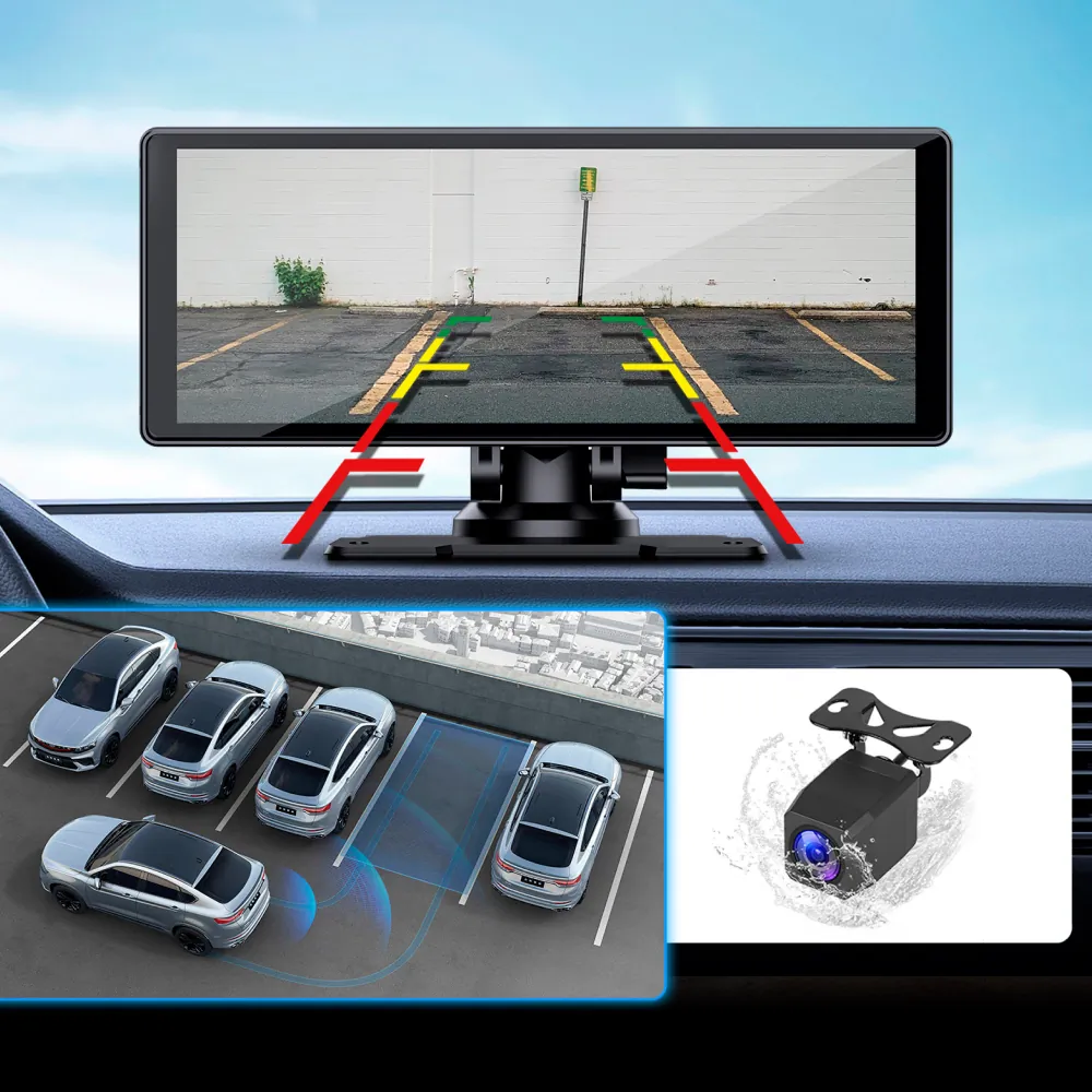 Stacja multimedialna 9 cali Kruger&Matz Android Auto Apple Carplay z DVR i kamerą cofania