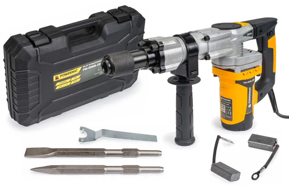 Młot udarowy wyburzeniowy HEX SDS 15J 2800W Powermat PM-MWB-2800 + walizka