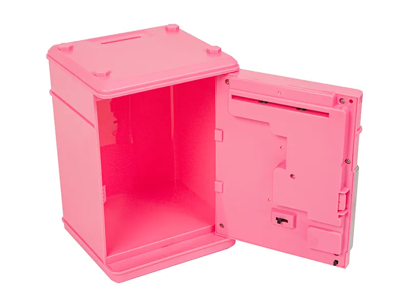 Sejf kasetka na zamek elektroniczny skarbonka dla dzieci BLOW SB-06 różowy