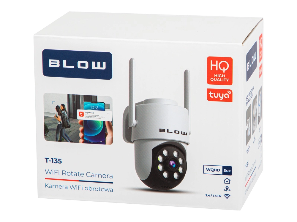 Kamera BLOW WiFi 5MP T-135 Tuya obrotowa