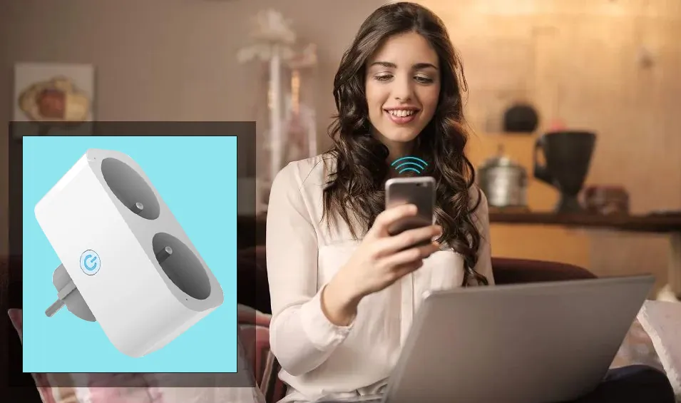 Podwójne gniazdo sieciowe z uziemieniem zdalnie sterowane gniazdko WiFi Smart Home LTC