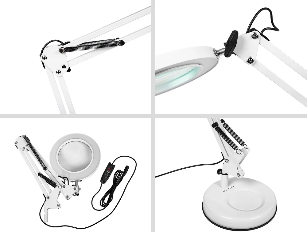 Lampka biurkowa LED z lupą BLOW LB-23 biała