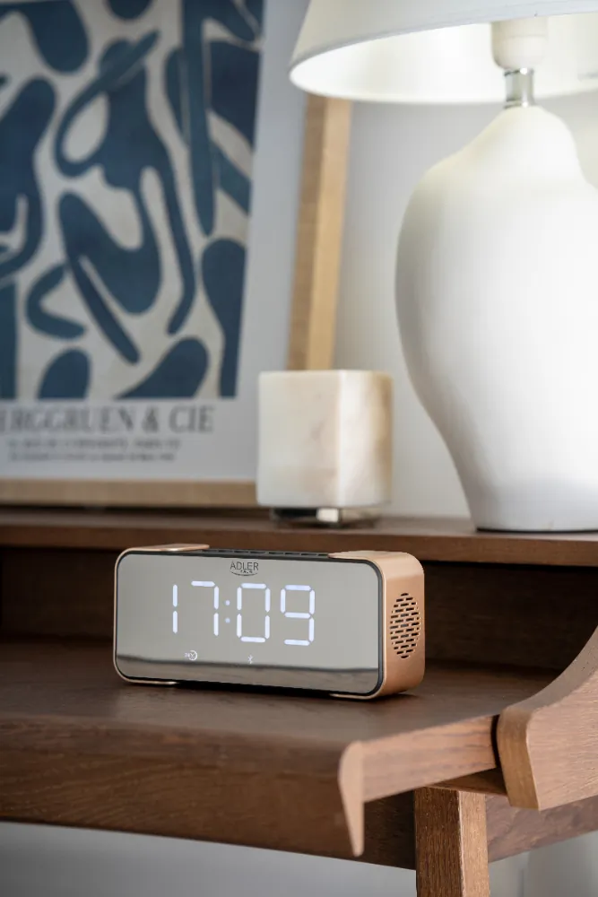 Radiobudzik bezprzewodowy Bluetooth Adler AD 1190 Copper