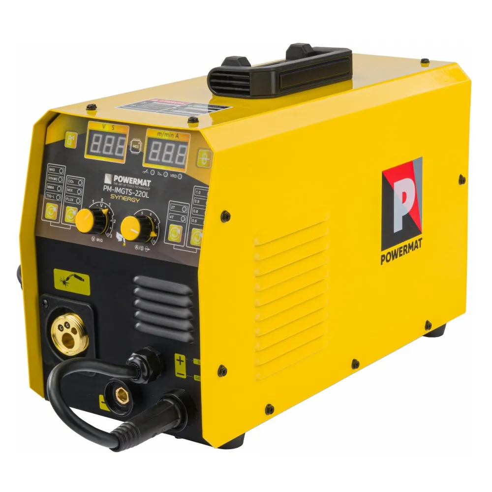 Migomat spawarka inwertorowa 220A Powermat PM-IMGTS-220L duży zestaw
