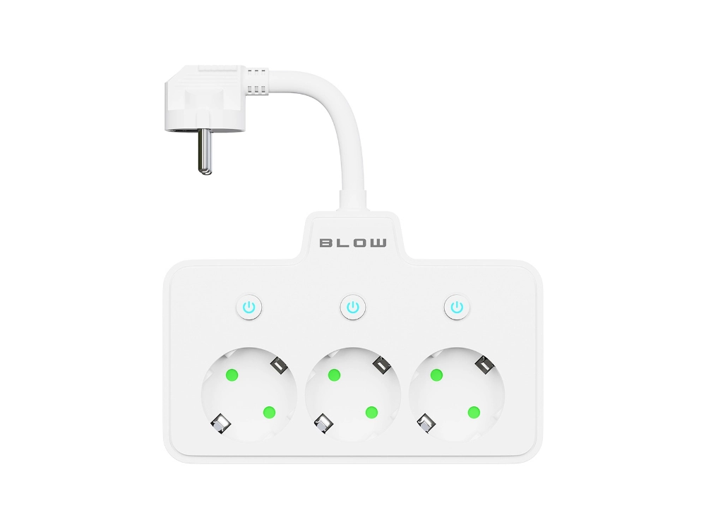 Rozgałęźnik PS-310 3-Gniazda 0.1m biały 3x1mm przedłużacz