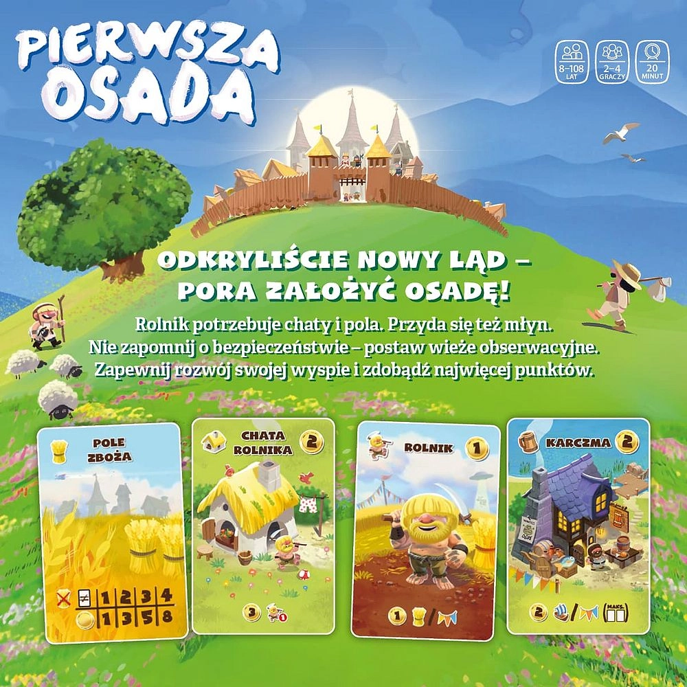 Gra karciana PIERWSZA OSADA - podstawa - Nasza Księgarnia