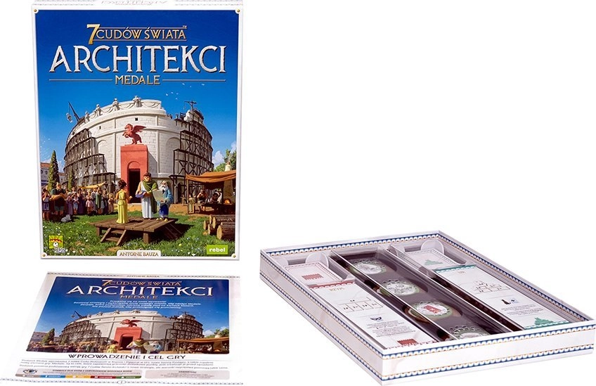 Gra planszowa ARCHITEKCI 7 CUDÓW ŚWIATA: MEDALE dodatek - Rebel
