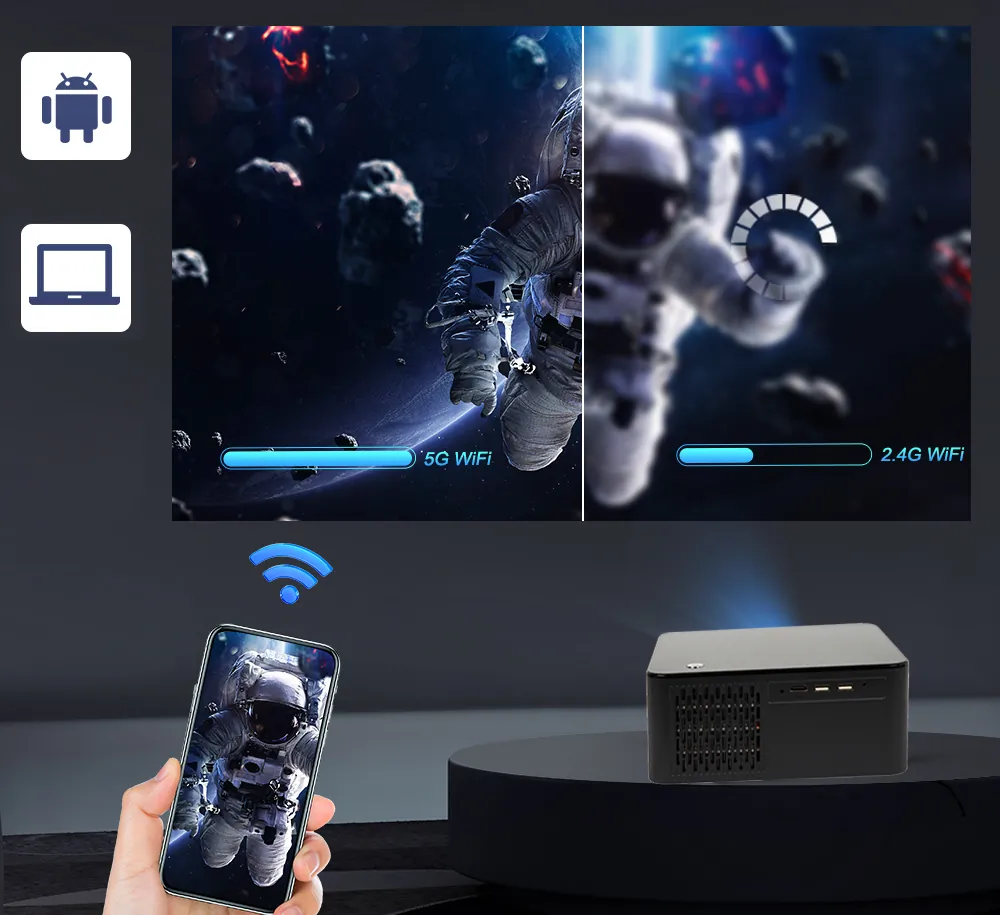 Projektor multimedialny FullHD AndroidTV BLOW MaxSHOW