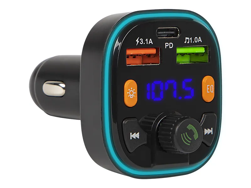 Podświetlany transmiter FM BLOW Bluetooth 5.0 USB QC3.0 USB-C PD 20W