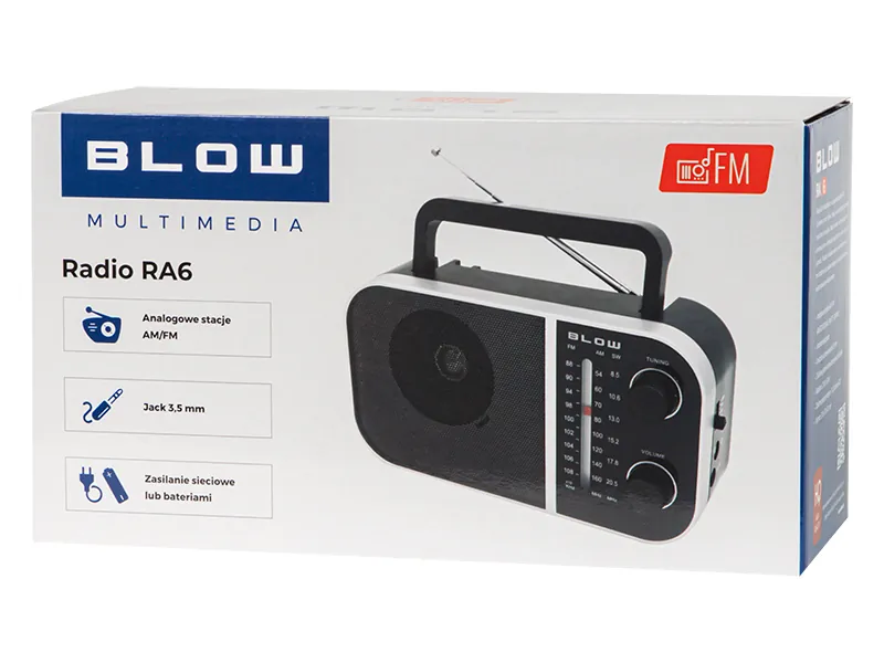 Radio przenośne analogowe AM/FM BLOW RA6 Bluetooth