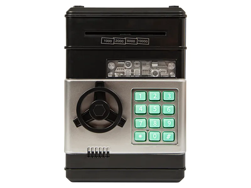 Sejf kasetka na zamek elektroniczny skarbonka dla dzieci BLOW SB-06 czarny