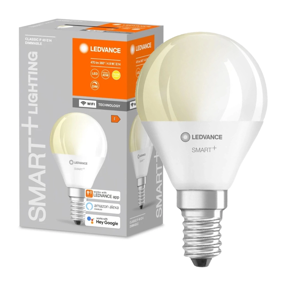 Żarówka inteligentna SMART+ WiFi ściemnialna 4.9W E14 2700K barwa ciepła LEDVANCE