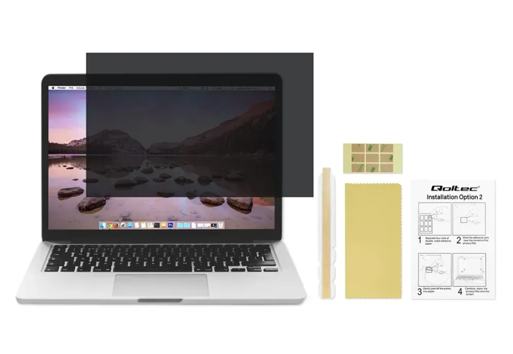 Filtr prywatyzujący RODO 14" 16:9 Qoltec 