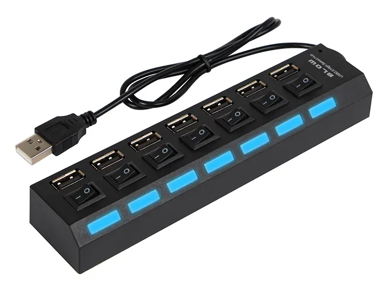 Hub adapter rozdzielacz USB na 7x USB BLOW HUB-06 czarny
