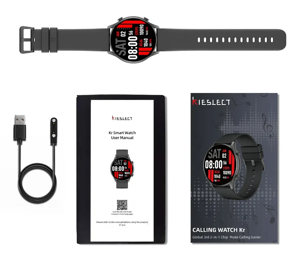 Zegarek smartwatch KIESLECT KR czarny