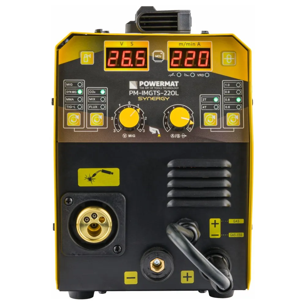 Migomat spawarka inwertorowa 220A Powermat PM-IMGTS-220L duży zestaw