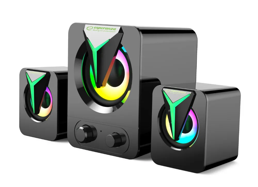 Głośniki komputerowe 2.1 Esperanza SOPRANO USB LED Rainbow