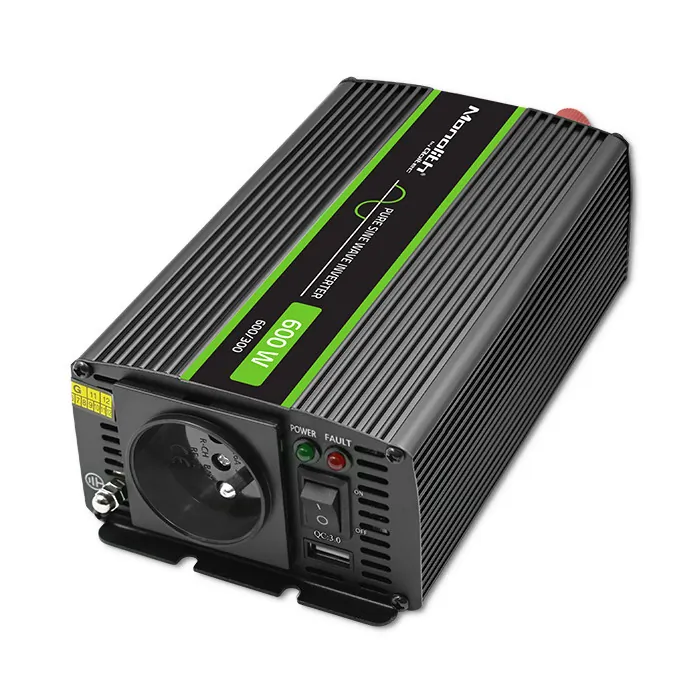 Przetwornica napięcia Monolith Qoltec 12V/230V 300W/600W Czysty Sinus