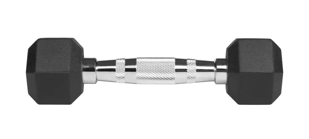 Hantle żeliwne gumowane HEX 2x 1kg REBEL ACTIVE