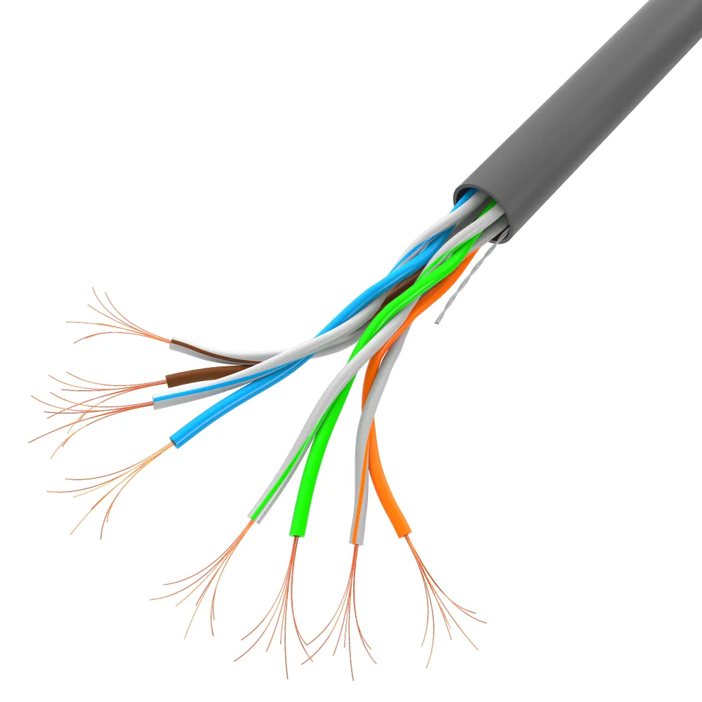 Kabel sieciowy LAN UTP ethernet skrętka RJ45 305m KAT-5E LINKA CCA szary Lanberg