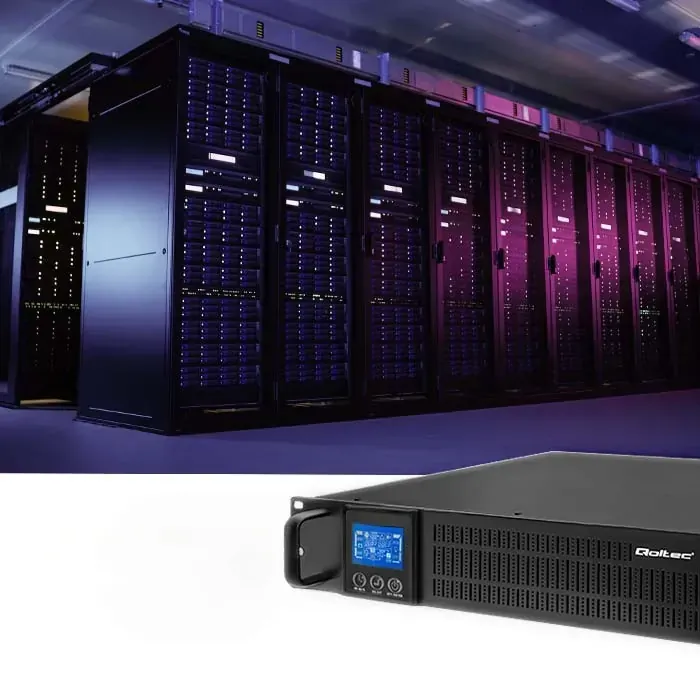 Zasilacz awaryjny UPS RACK Qoltec 3KVA 2400W On-line LCD SINUS + soft